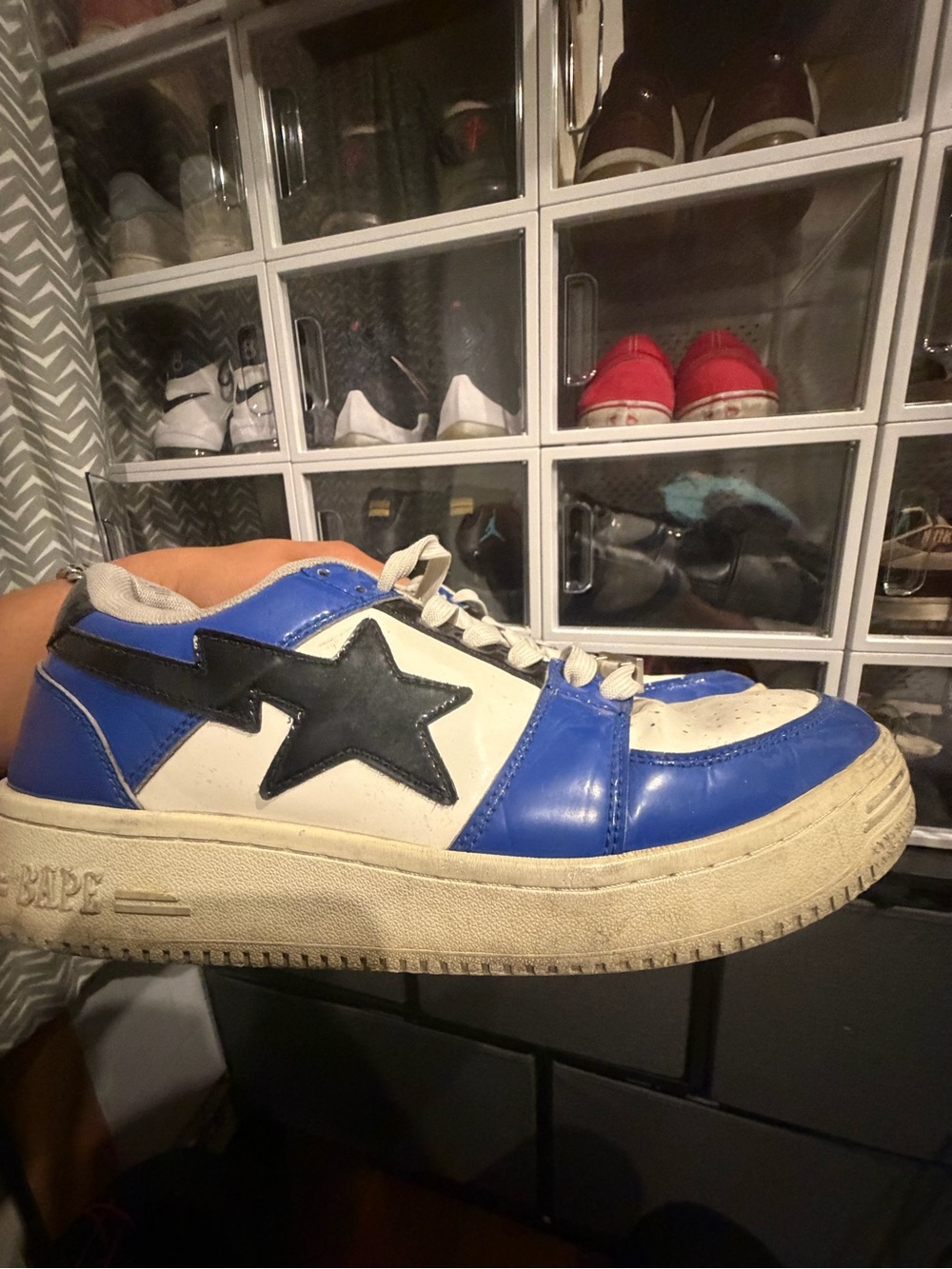 BAPE Blue White Star Low-Top Sneakers